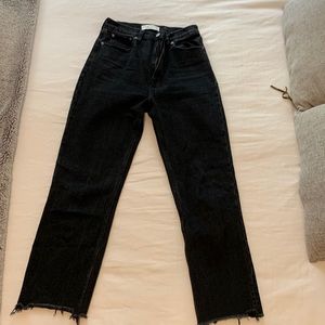 Abercrombie Ankle Straight Ultra High Rise Jeans